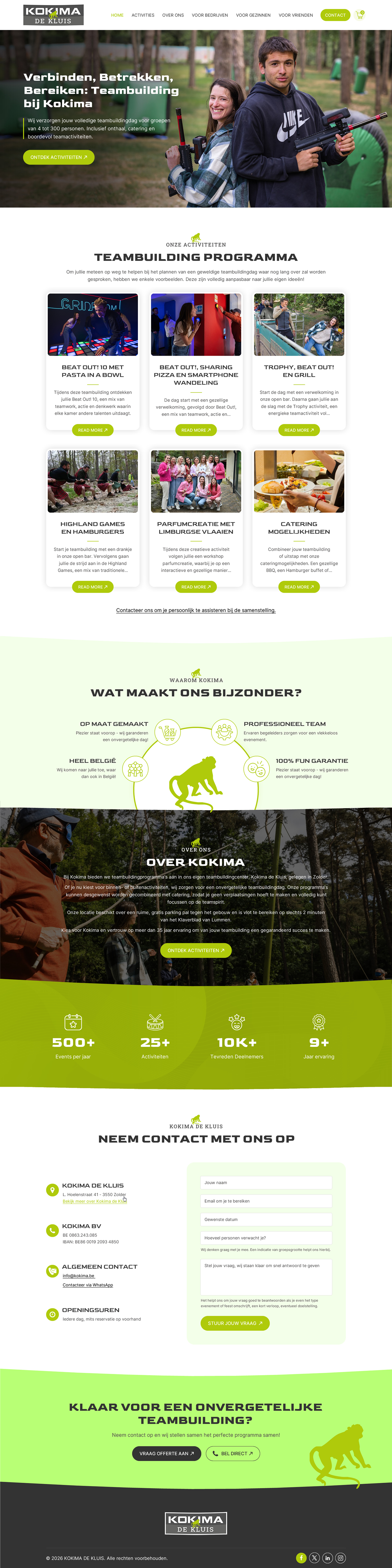 Web Design by Sbss for Kokima corporate events - BE 0863.243.085 | Design #36852173