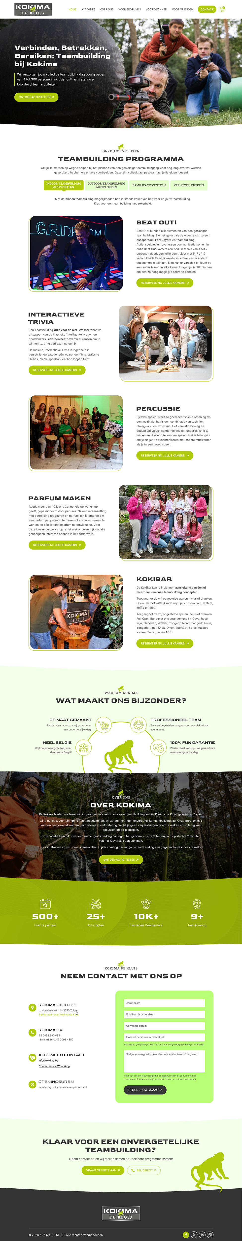 Web Design by Sbss for Kokima corporate events - BE 0863.243.085 | Design #36855163