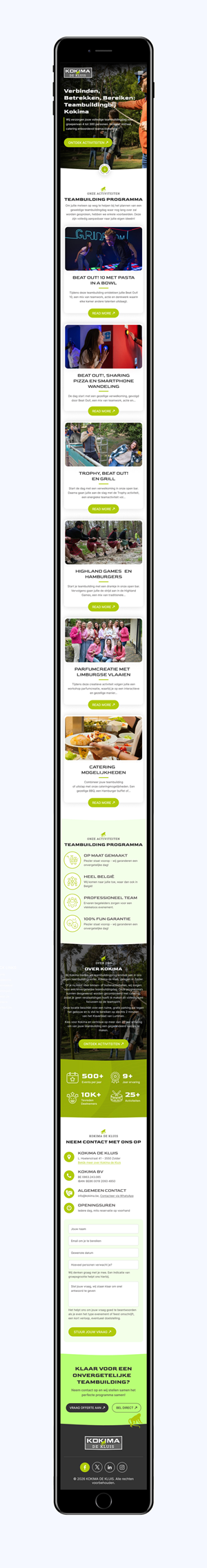 Web Design by Sbss for Kokima corporate events - BE 0863.243.085 | Design: #36901976