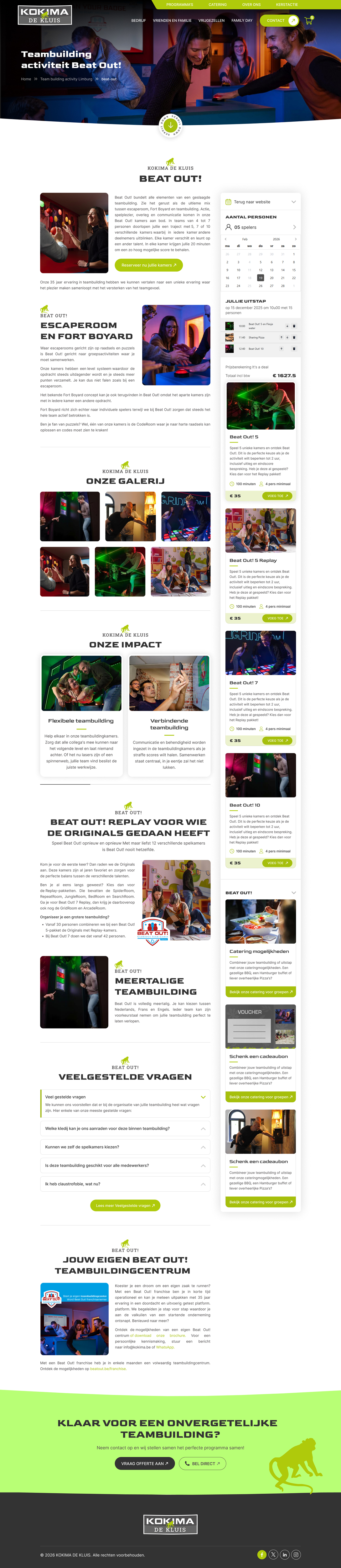 Web Design by Sbss for Kokima corporate events - BE 0863.243.085 | Design #36913187