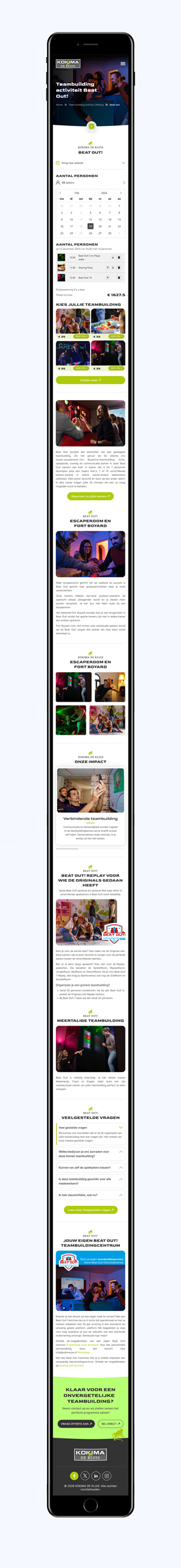 Web Design by Sbss for Kokima corporate events - BE 0863.243.085 | Design: #36943427