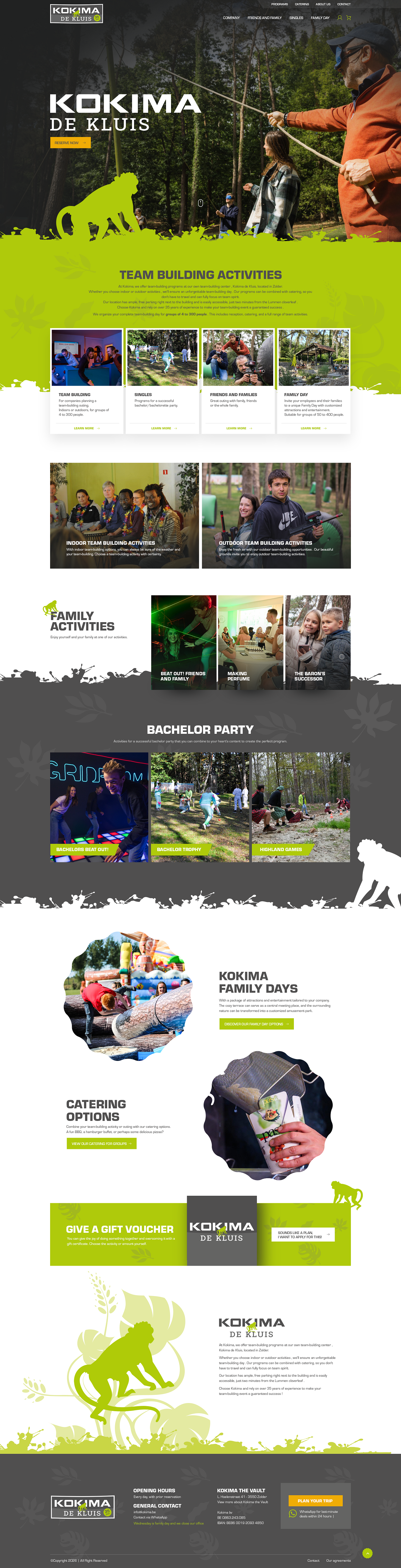 Web Design by NZ Creatives for Kokima corporate events - BE 0863.243.085 | Design #36849506