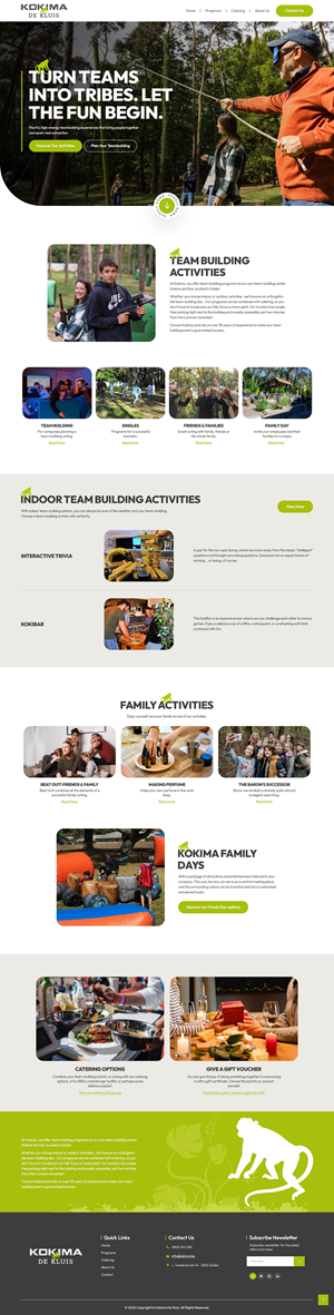 Web Design by NZ Creatives for Kokima corporate events - BE 0863.243.085 | Design: #36849507