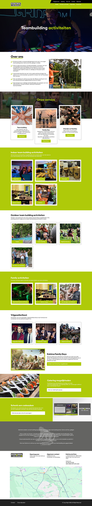 Web Design by Jarry199776 for Kokima corporate events - BE 0863.243.085 | Design: #36868891