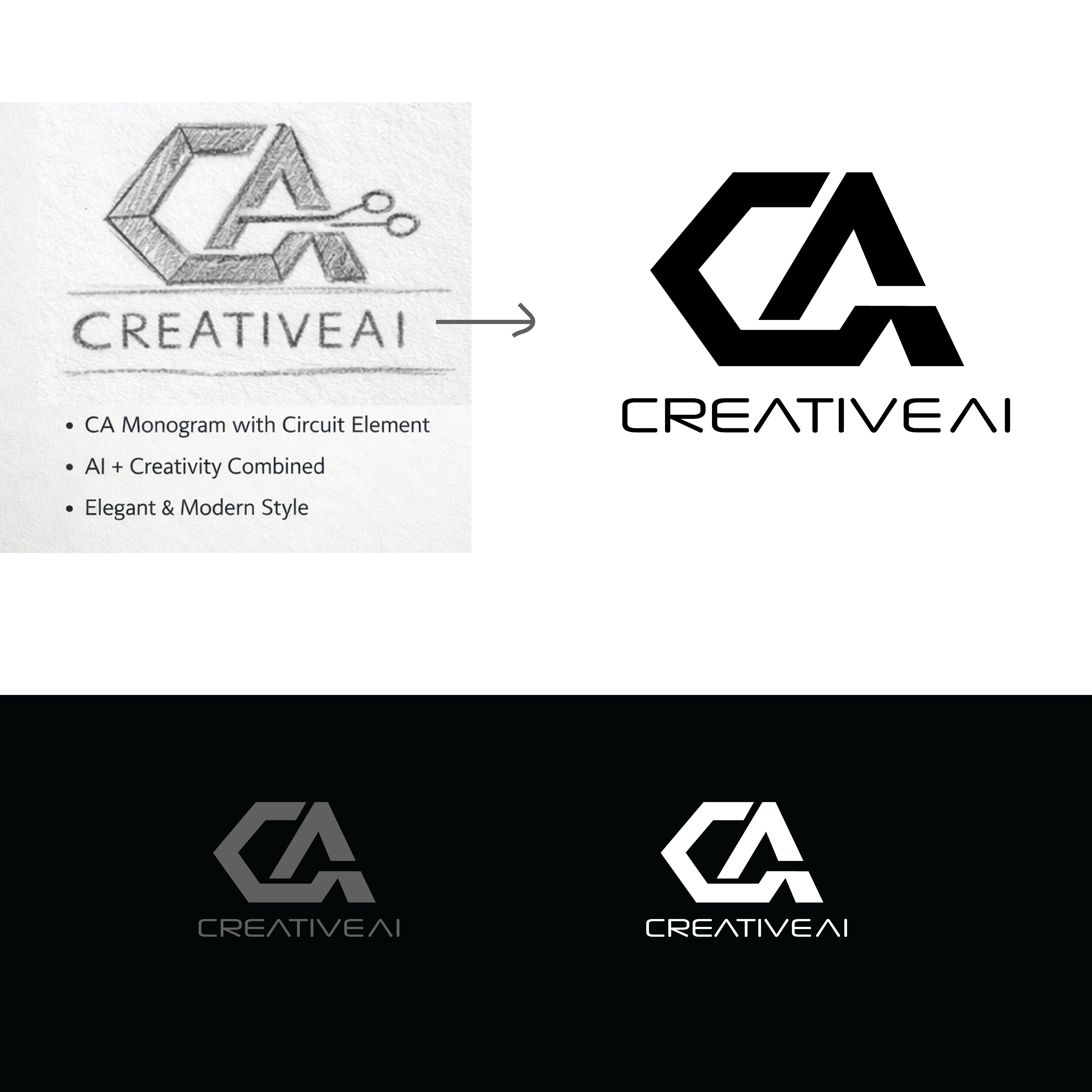 Diseño de Logo por ainee4 para CreativeAI | Diseño #36854245