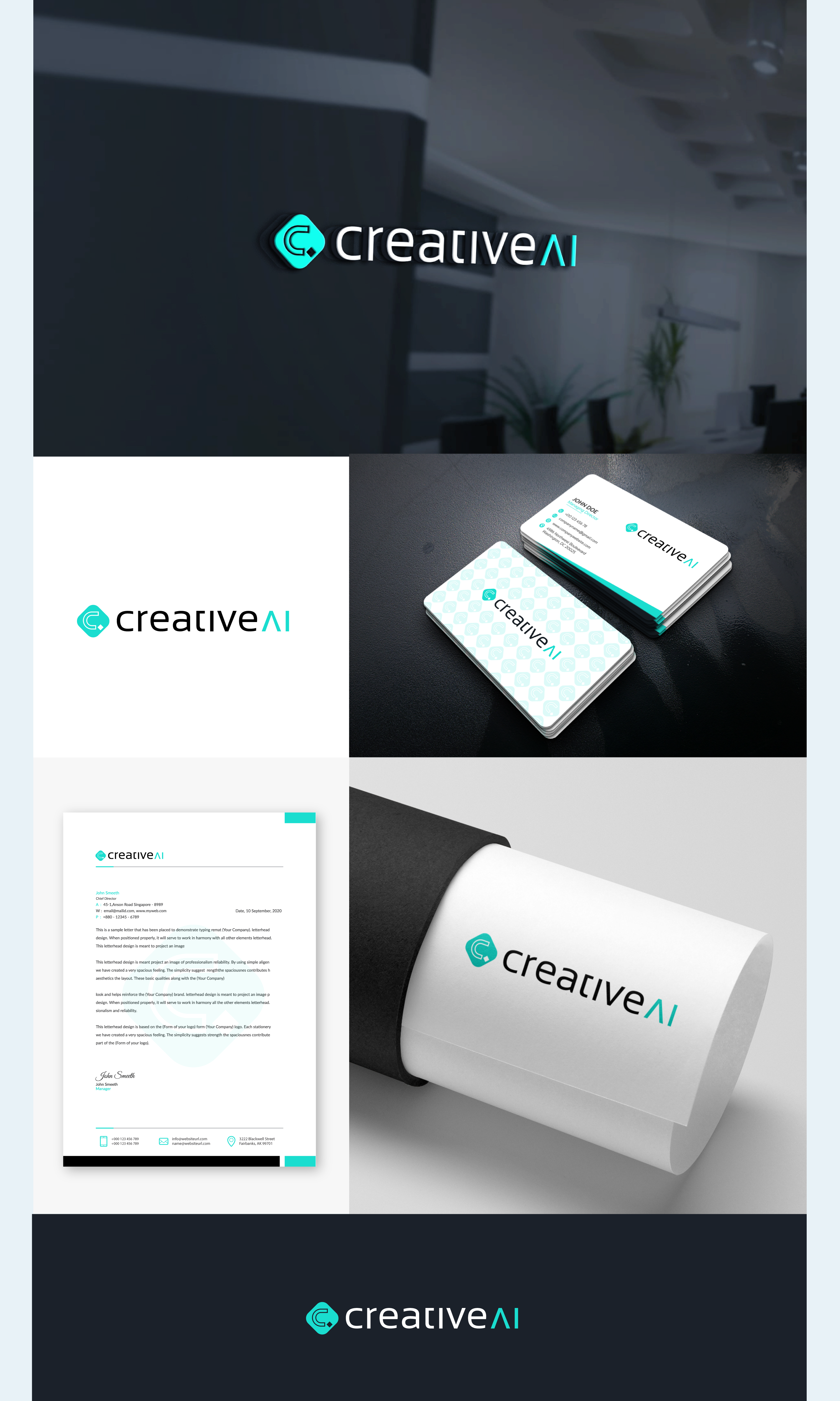 Diseño de Logo por UMBRA Designs para CreativeAI | Diseño #36853883