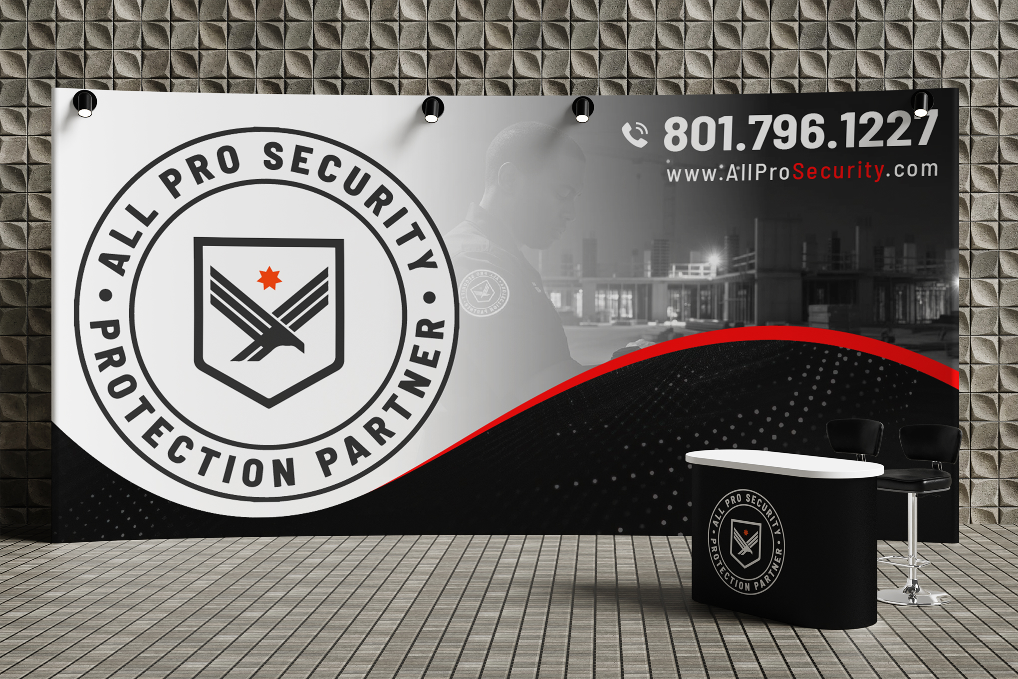 Diseño de Stand de Feria por WrapTonic24 para All Pro Security  | Diseño #36900728
