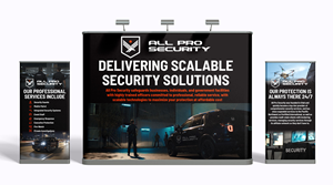 Diseño de Stand de Feria por Sergio Coelho para All Pro Security  | Diseño: #36862892