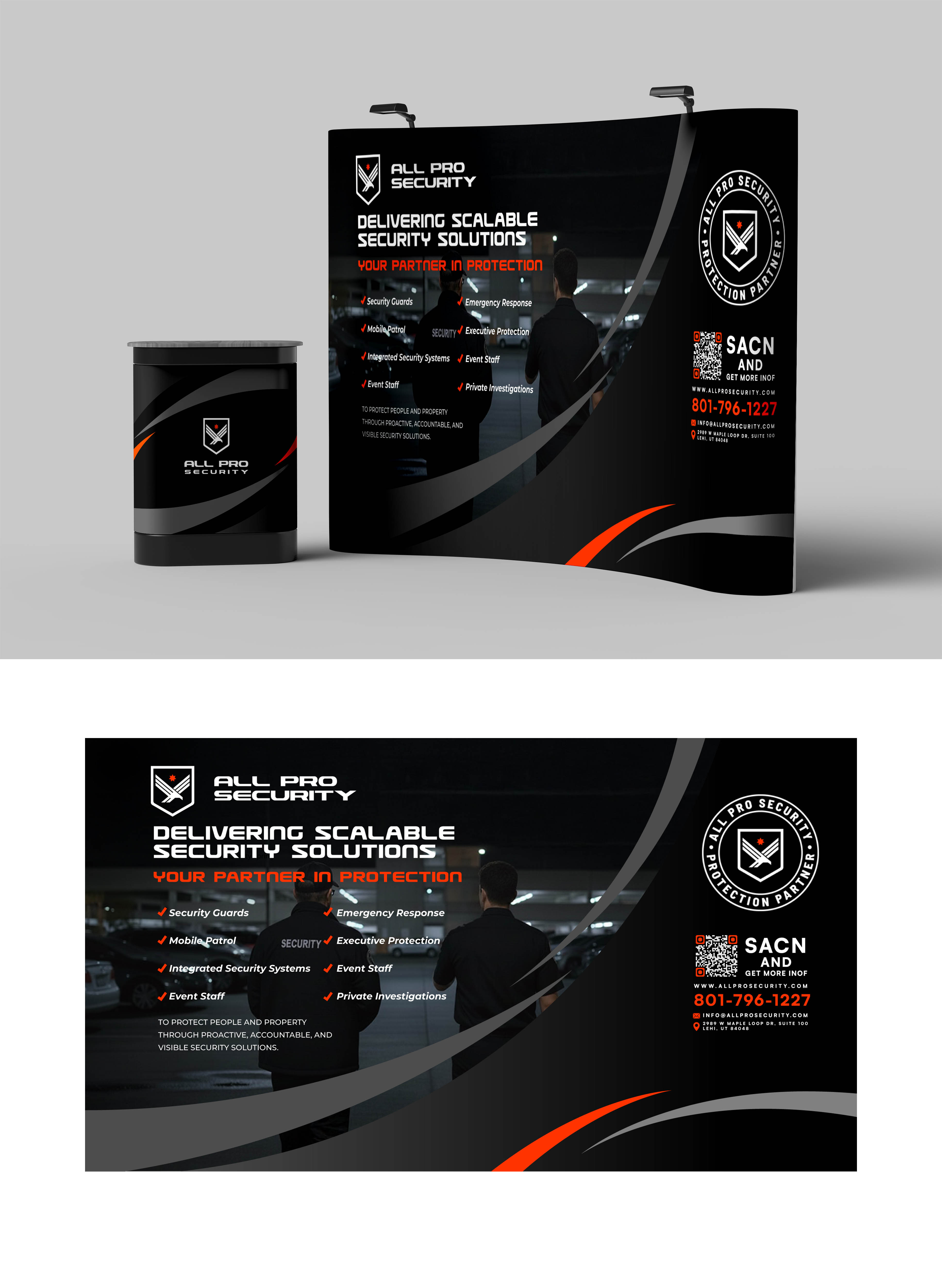 Trade Show Booth Design by KickArt for All Pro Security  | Design #36896641
