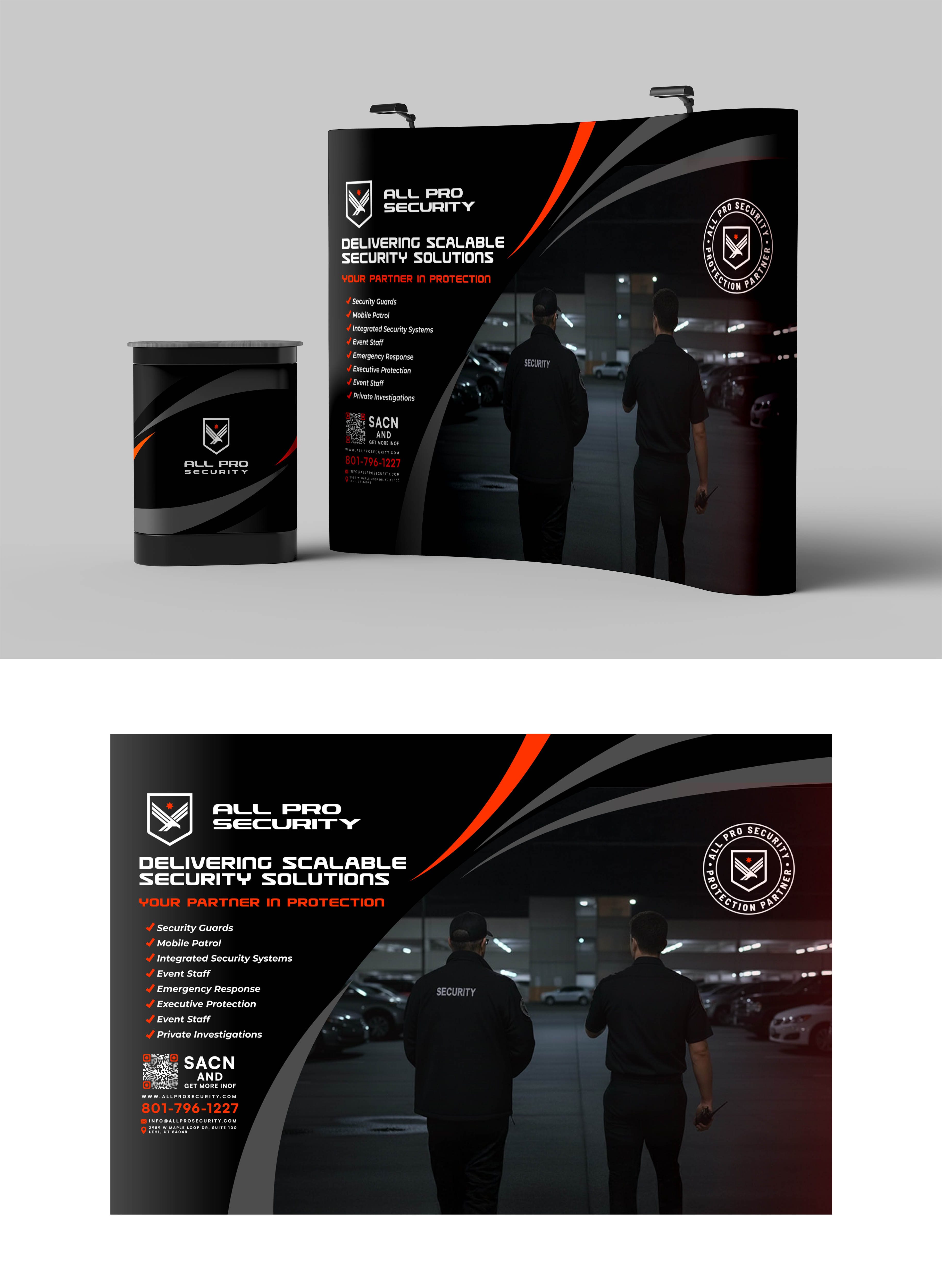 Trade Show Booth Design by KickArt for All Pro Security  | Design #36896642