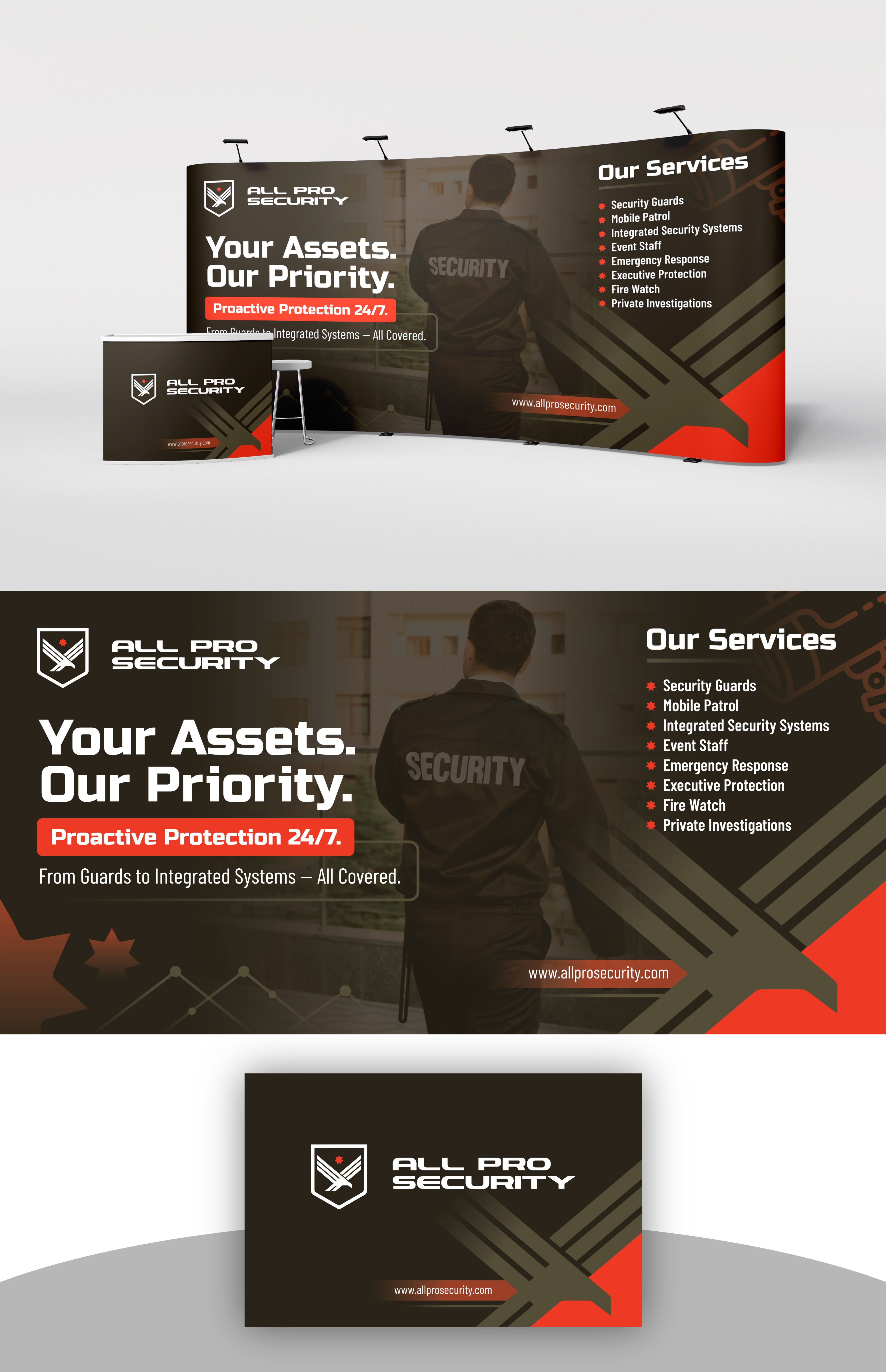 Diseño de Stand de Feria por Impressive Designs para All Pro Security  | Diseño #36889021