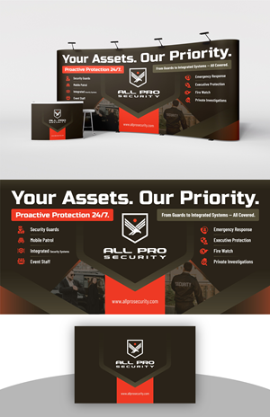 Diseño de Stand de Feria por Impressive Designs para All Pro Security  | Diseño: #36889022