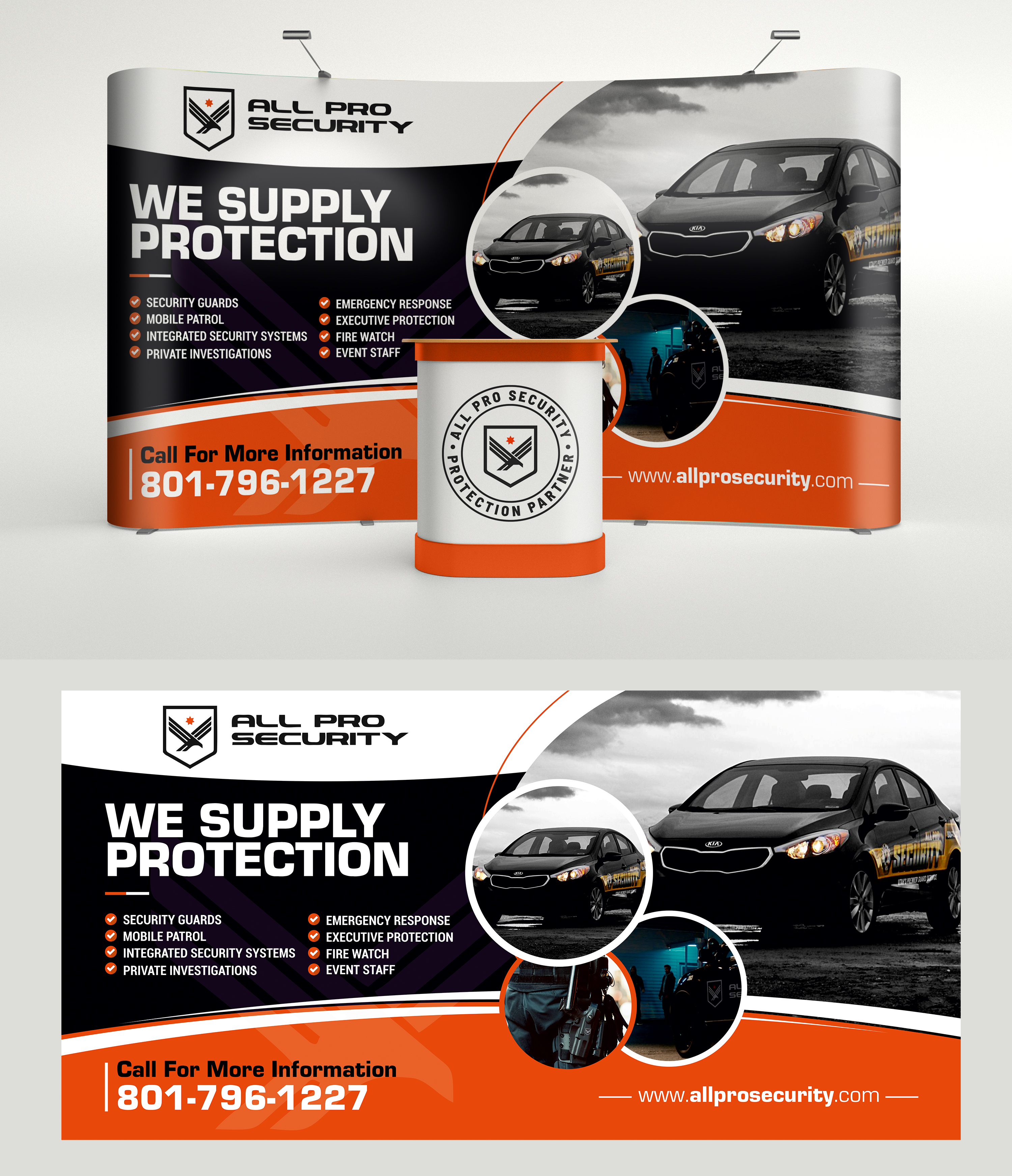 Trade Show Booth Design by Aurora:) for All Pro Security  | Design #36866103