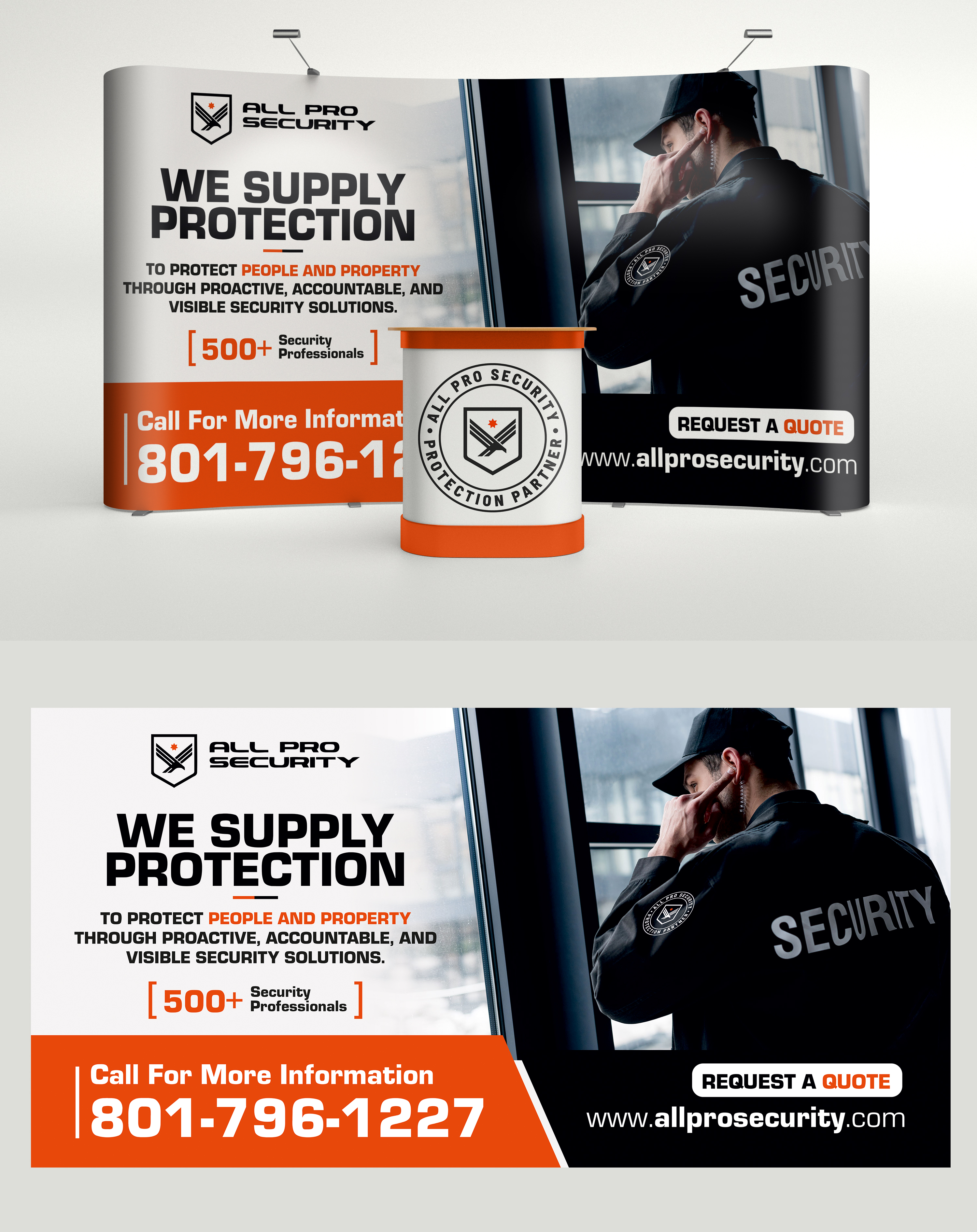 Trade Show Booth Design by Aurora:) for All Pro Security  | Design #36870248