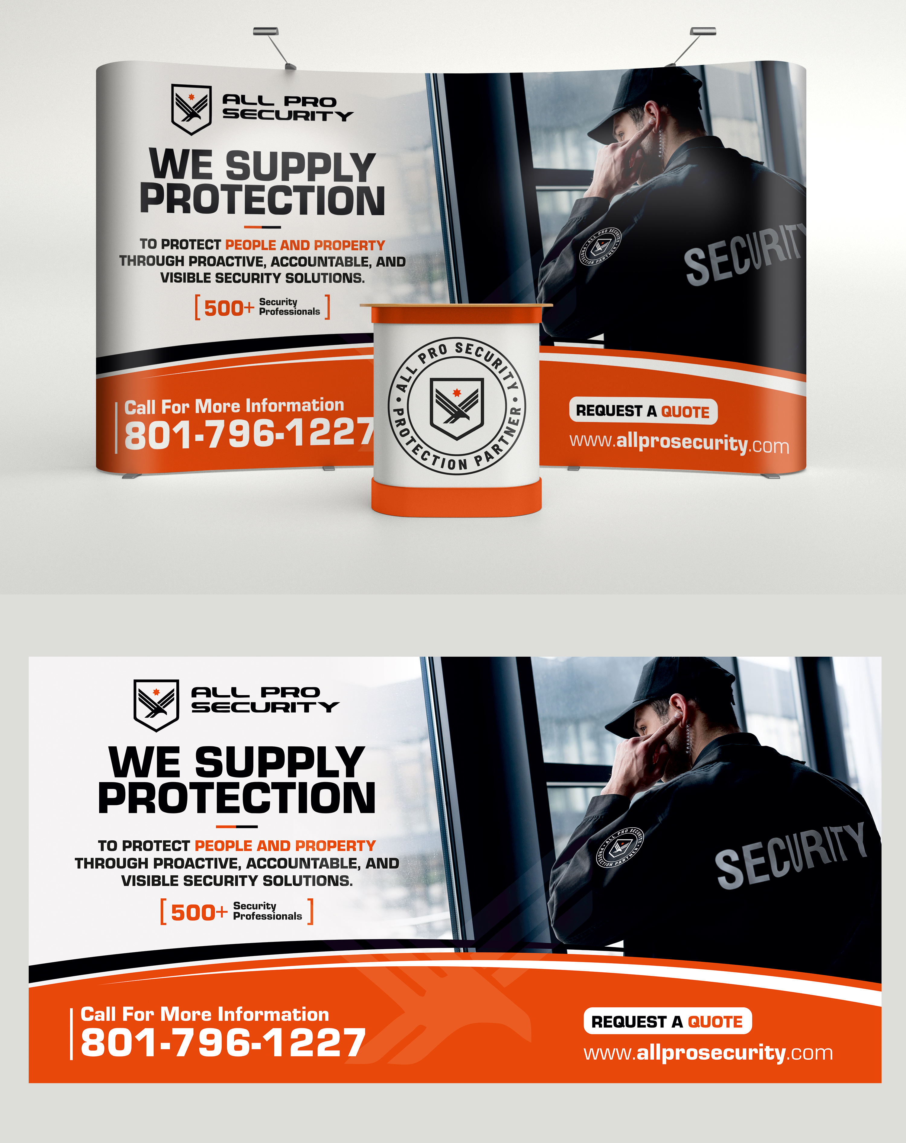 Trade Show Booth Design by Aurora:) for All Pro Security  | Design #36870250