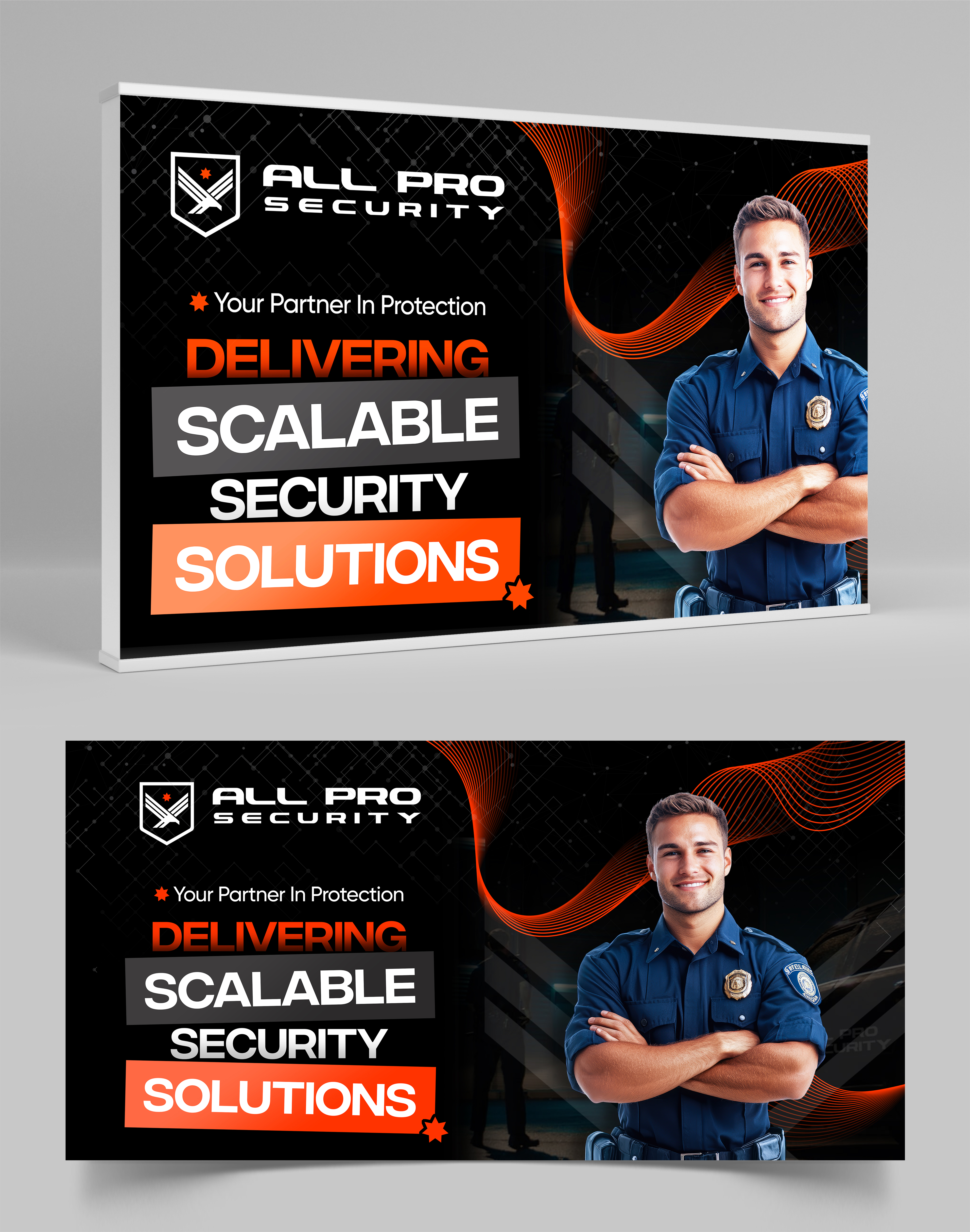 Diseño de Stand de Feria por Graphic Guy para All Pro Security  | Diseño #36896761