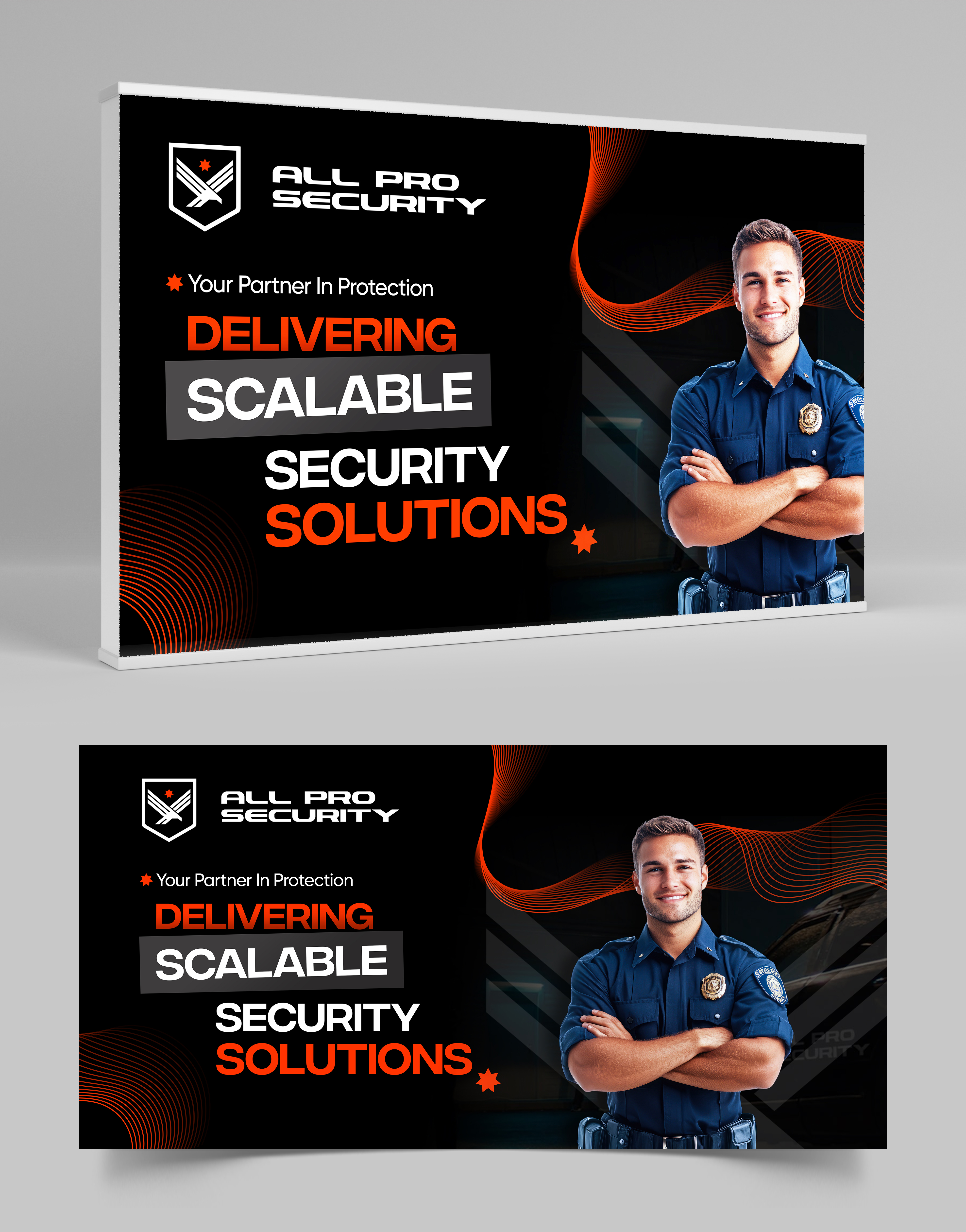 Diseño de Stand de Feria por Graphic Guy para All Pro Security  | Diseño #36903196