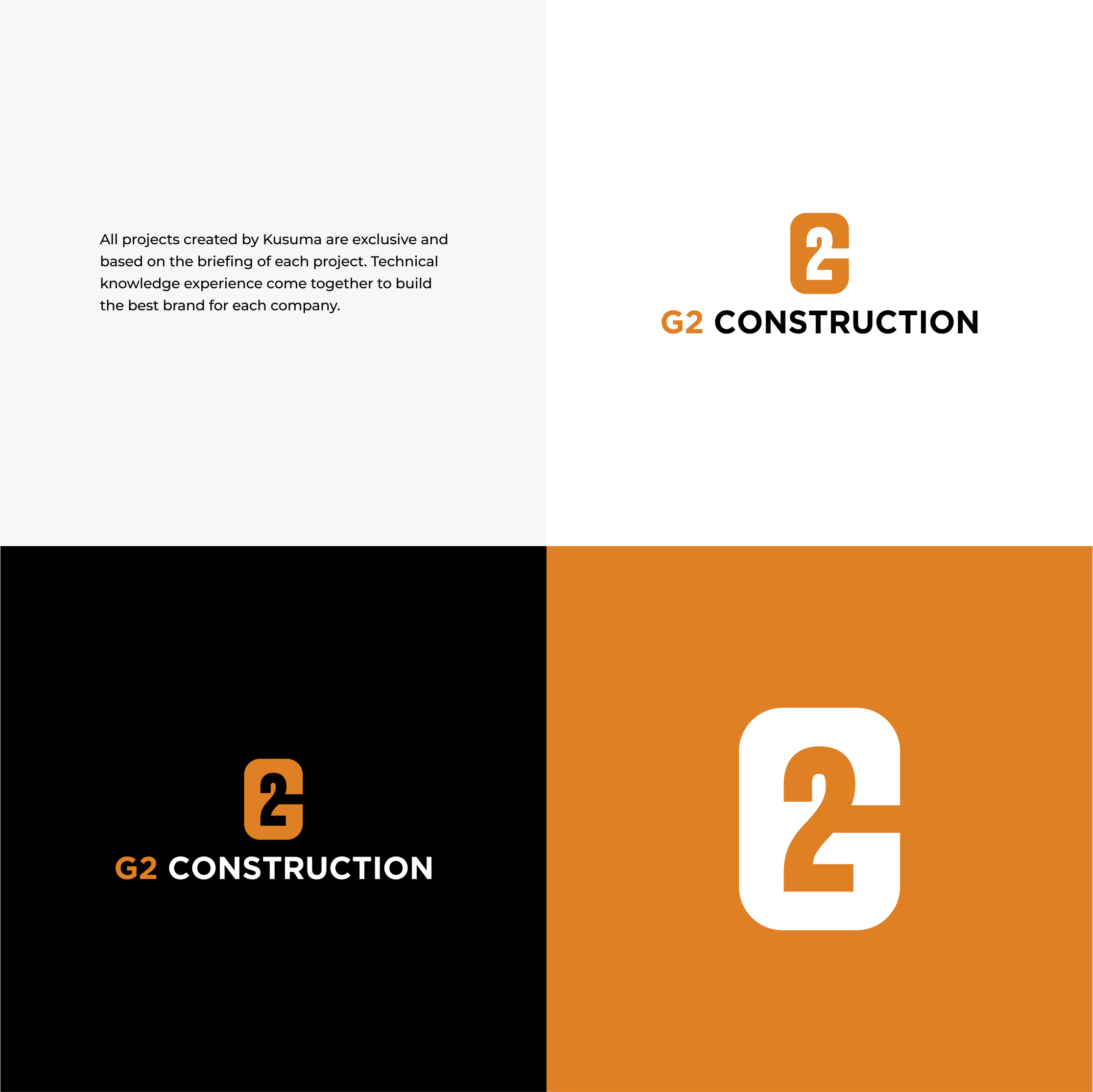 Logo Design by Kusuma Studio for G2 Construction USA LLC | Design #36859111