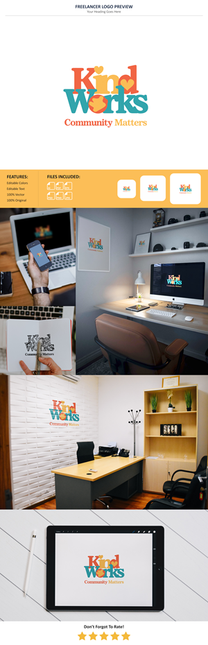 Diseño de Logo por VectorForge para Kind Works Inc | Diseño: #36870957