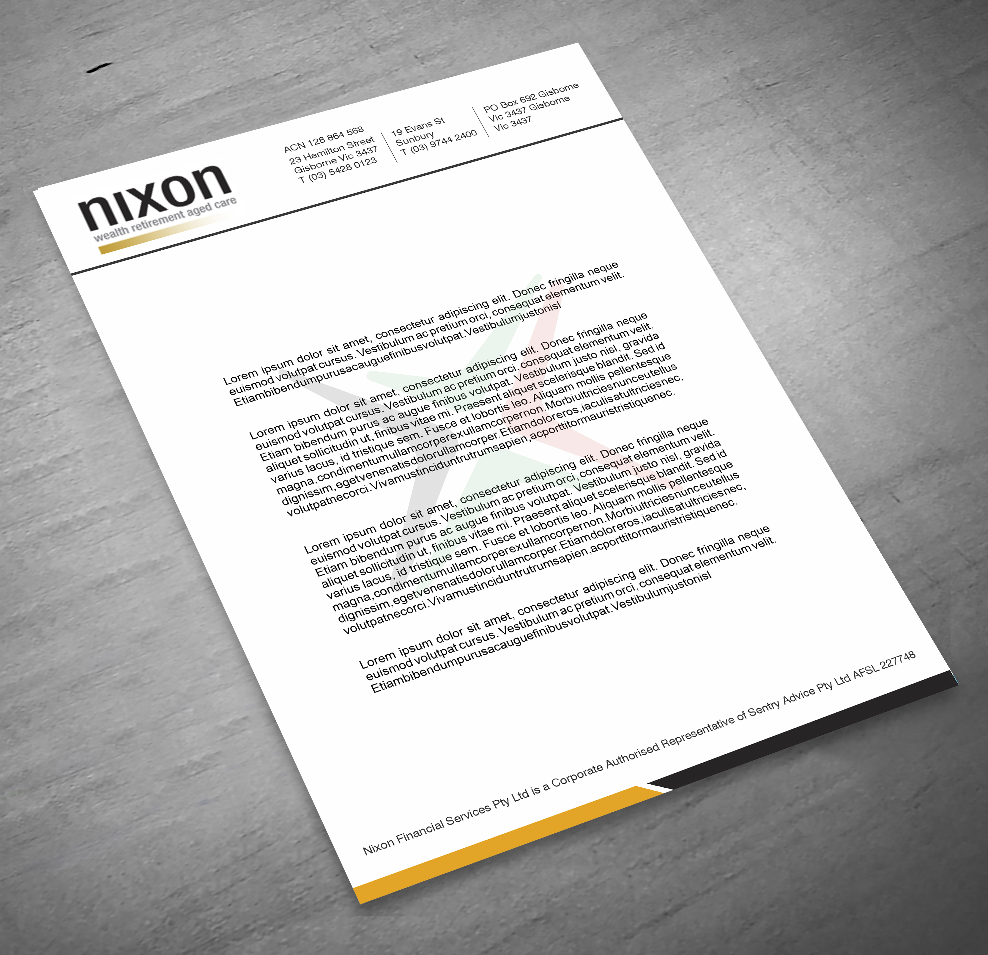 Stationery Design by jk_studio for Nixon Financial Services Pty Ltd | Design #36868237