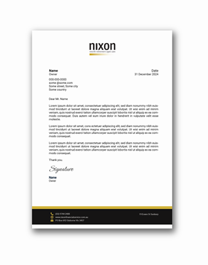 Stationery Design by sumdes for Nixon Financial Services Pty Ltd | Design: #36863992