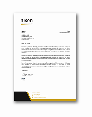 Stationery Design by sumdes for Nixon Financial Services Pty Ltd | Design: #36863993