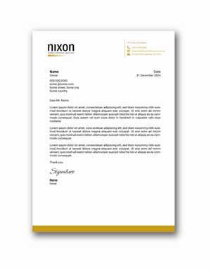 Stationery Design by sumdes for Nixon Financial Services Pty Ltd | Design: #36863995