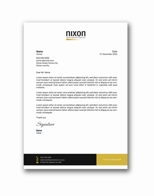 Stationery Design by sumdes for Nixon Financial Services Pty Ltd | Design: #36864000