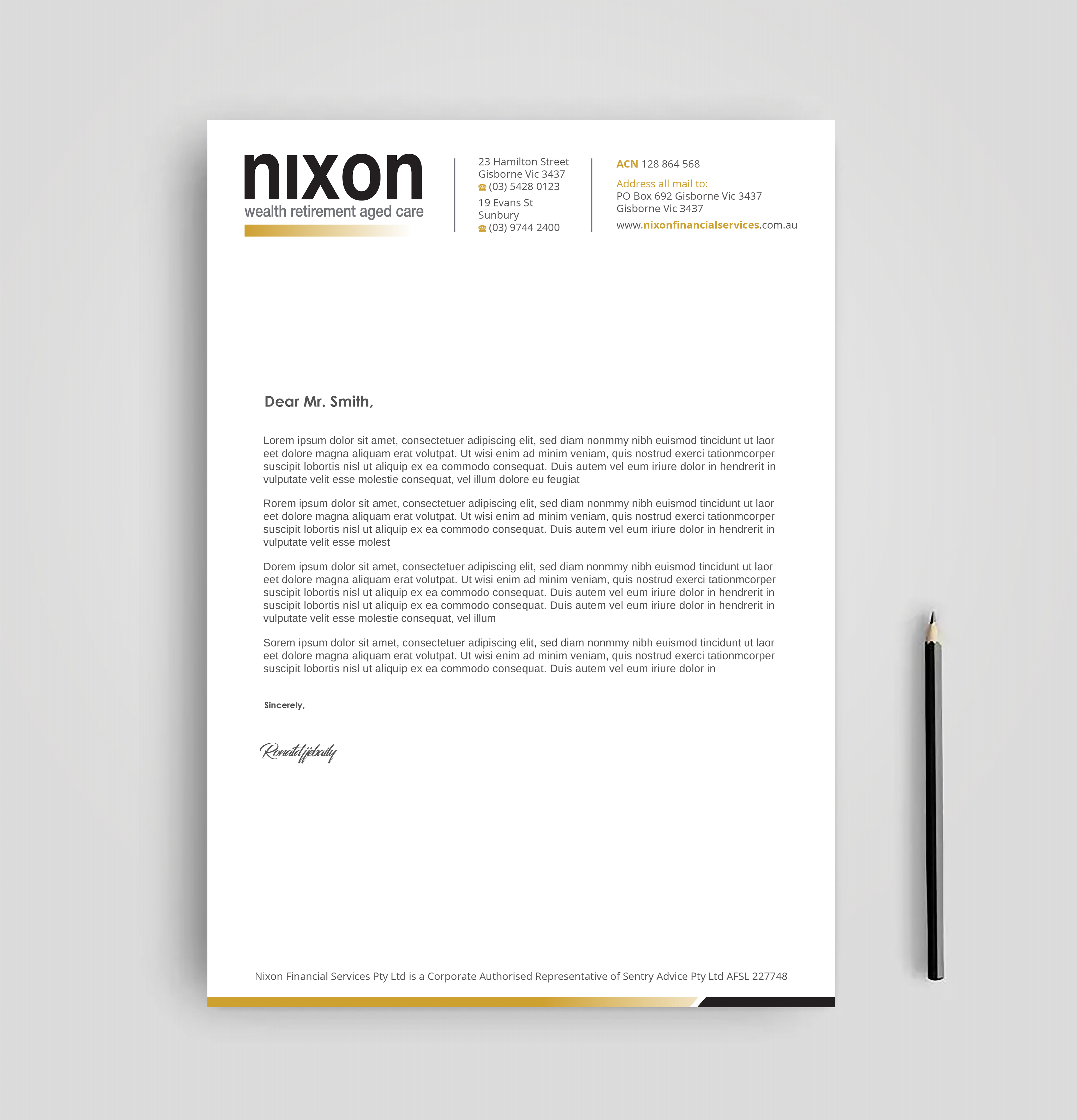 Stationery Design by Imagine design000 for Nixon Financial Services Pty Ltd | Design #36863614