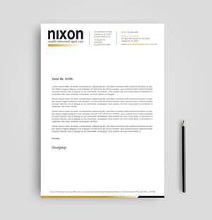 Stationery Design by Imagine design000 for Nixon Financial Services Pty Ltd | Design: #36863614