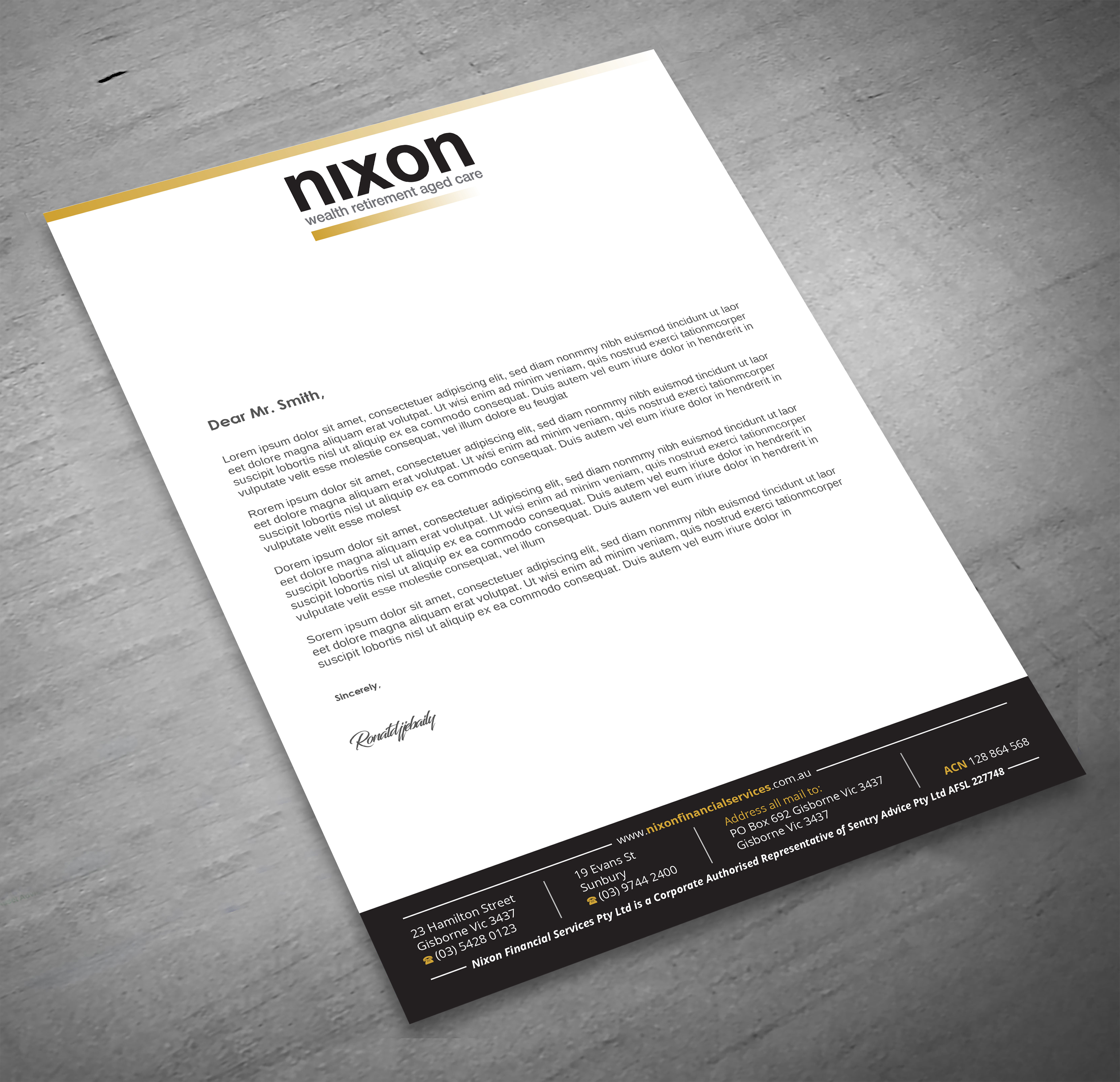 Stationery Design by Imagine design000 for Nixon Financial Services Pty Ltd | Design #36863620