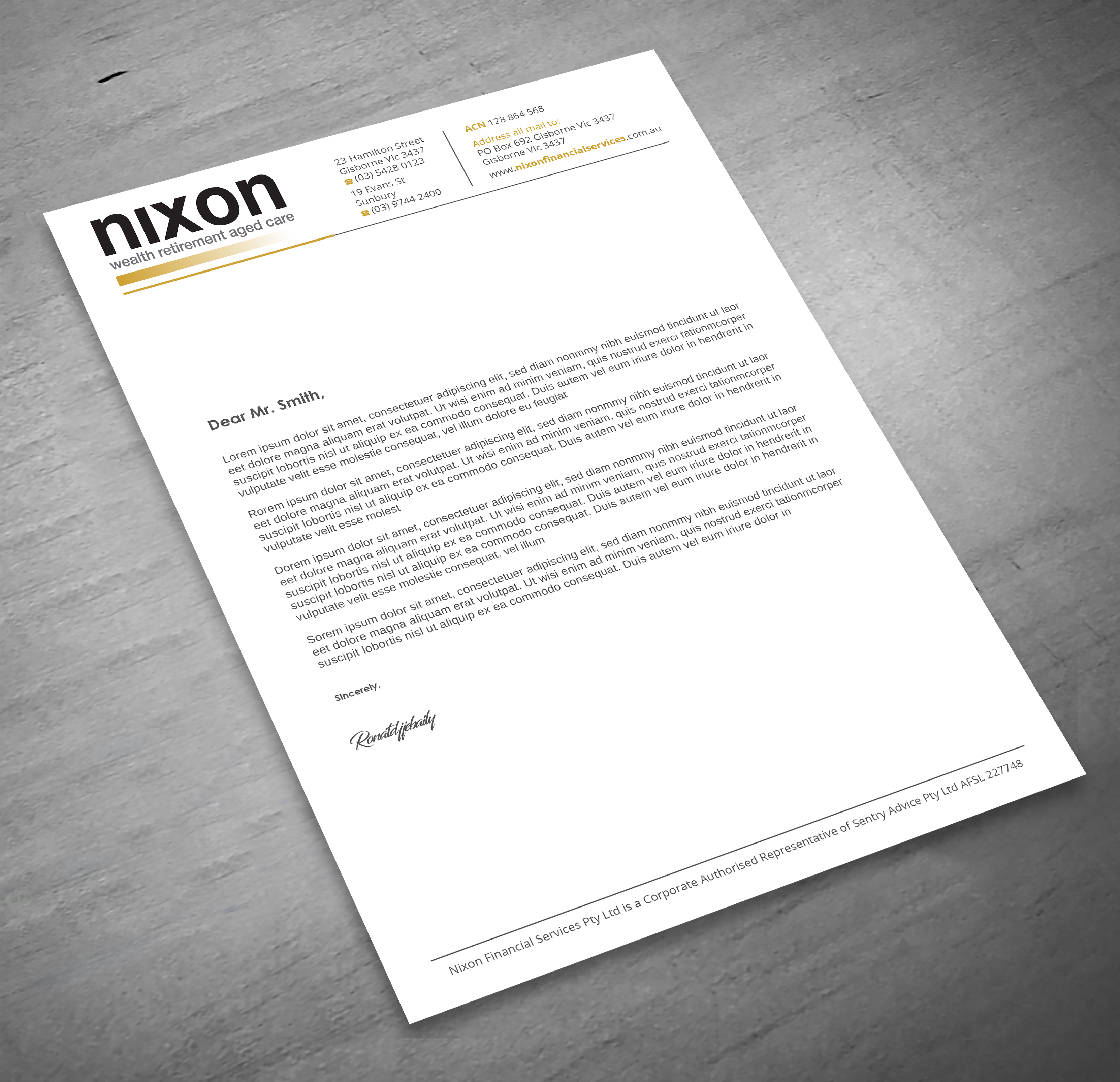 Stationery Design by Imagine design000 for Nixon Financial Services Pty Ltd | Design #36863621