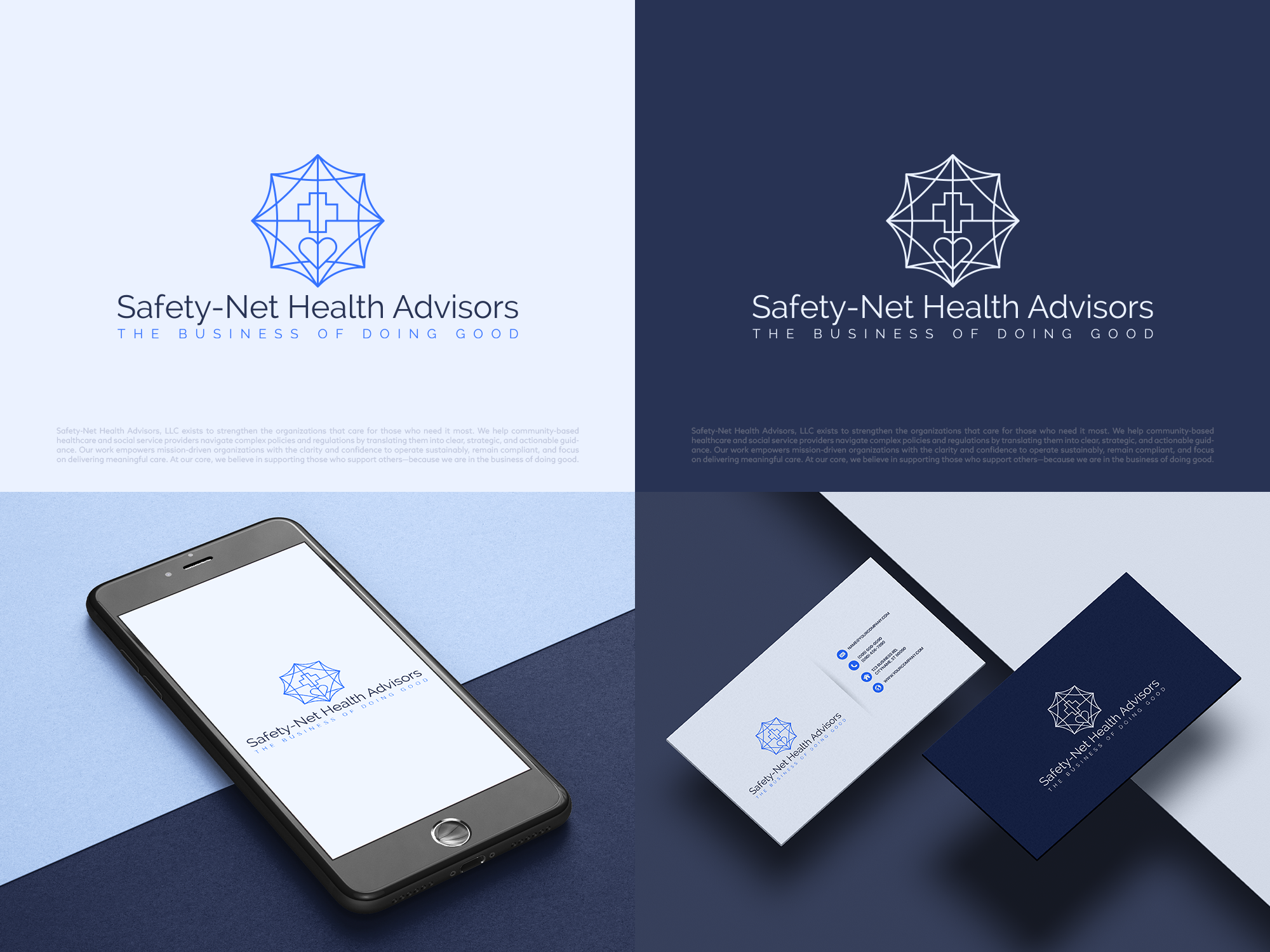 Logo Design by COLOUR CREATIVE for Safety-Net Health Advisors | Design #36891788