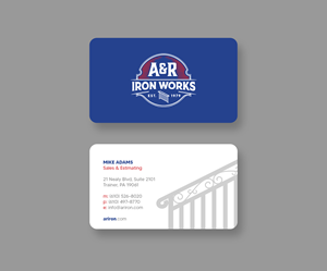 Diseño de Tarjeta de Presentación por Andrés Sebastián para A&R Iron Works | Diseño #36872495