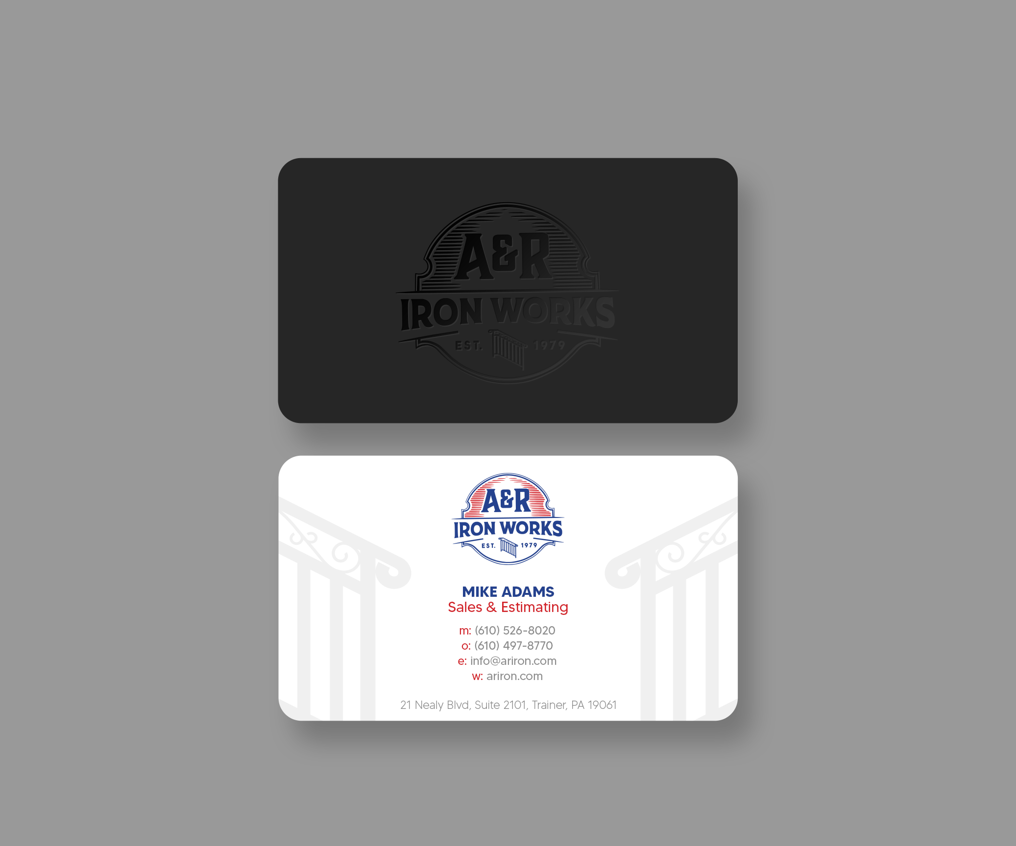 Diseño de Tarjeta de Presentación por Andrés Sebastián para A&R Iron Works | Diseño #36872643