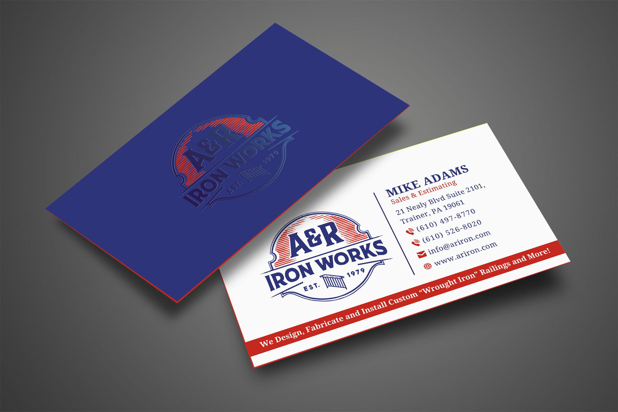 Diseño de Tarjeta de Presentación por Creative Moon Design para A&R Iron Works | Diseño #36869279
