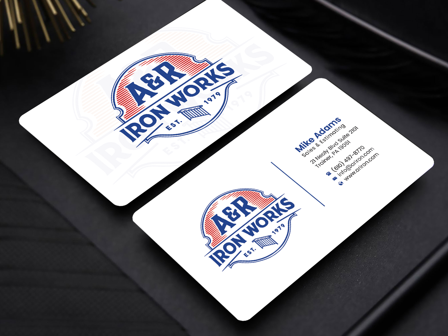 Diseño de Tarjeta de Presentación por Graphixpointt para A&R Iron Works | Diseño #36864122