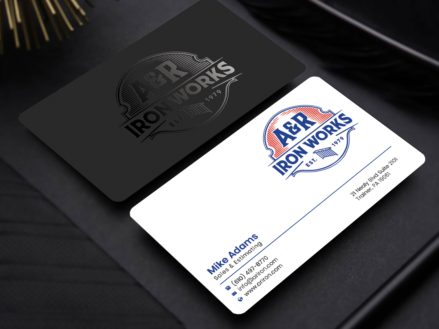 Diseño de Tarjeta de Presentación por Graphixpointt para A&R Iron Works | Diseño #36864123