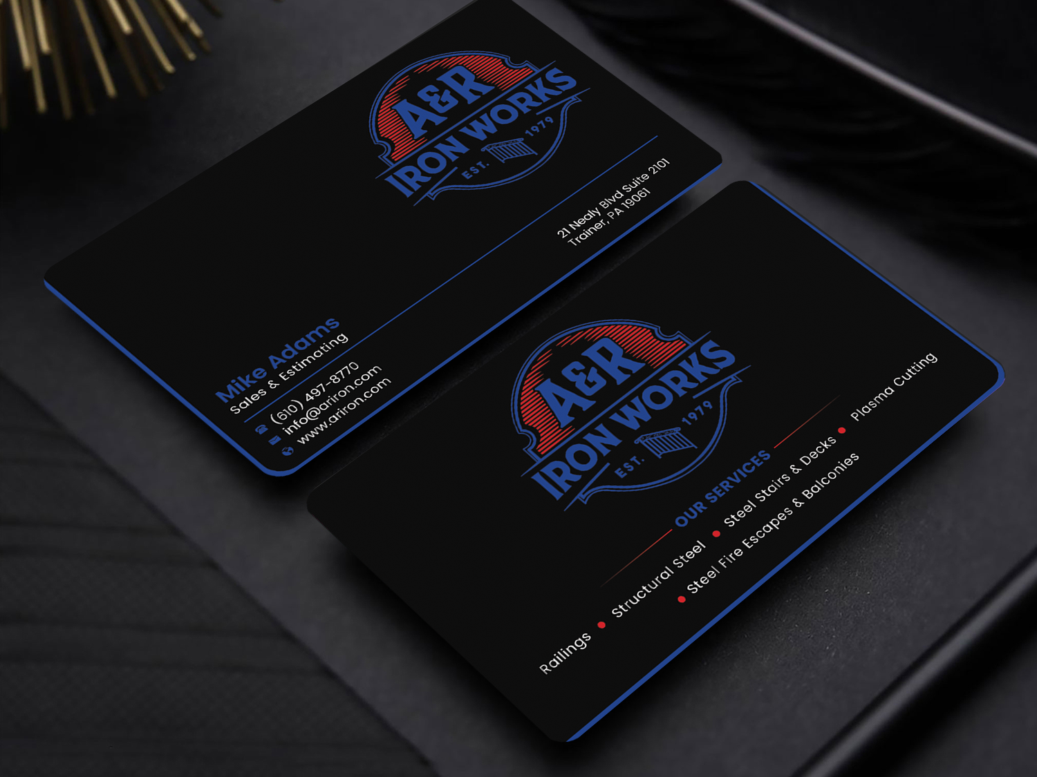 Diseño de Tarjeta de Presentación por Graphixpointt para A&R Iron Works | Diseño #36864125