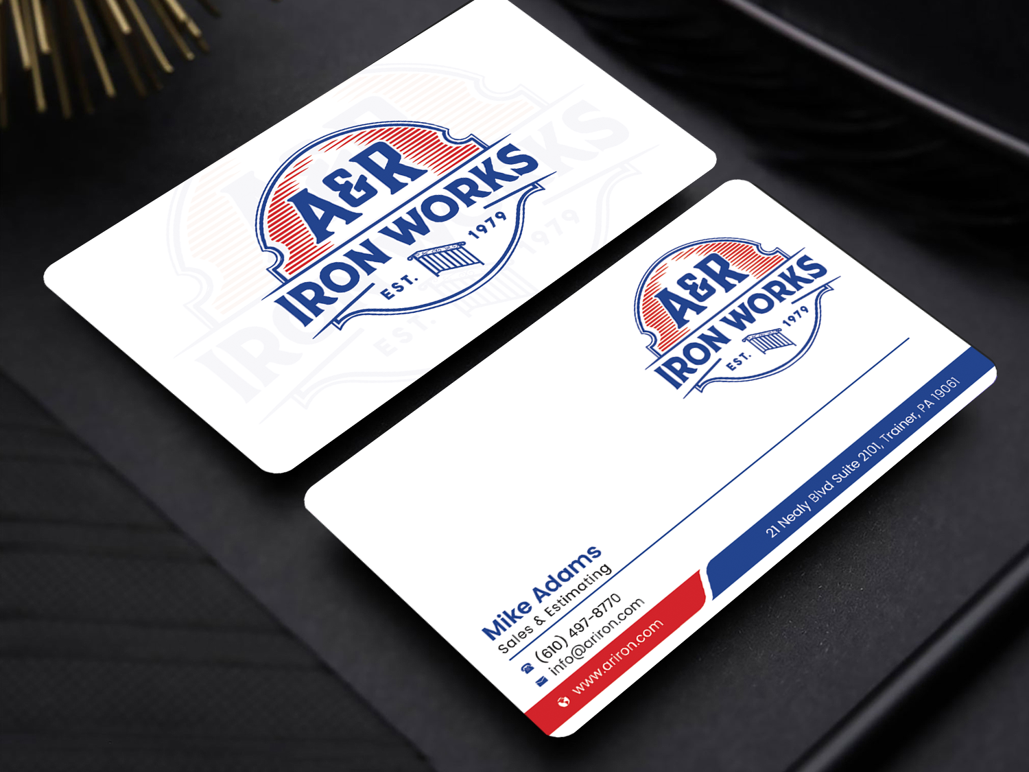 Diseño de Tarjeta de Presentación por Graphixpointt para A&R Iron Works | Diseño #36867374