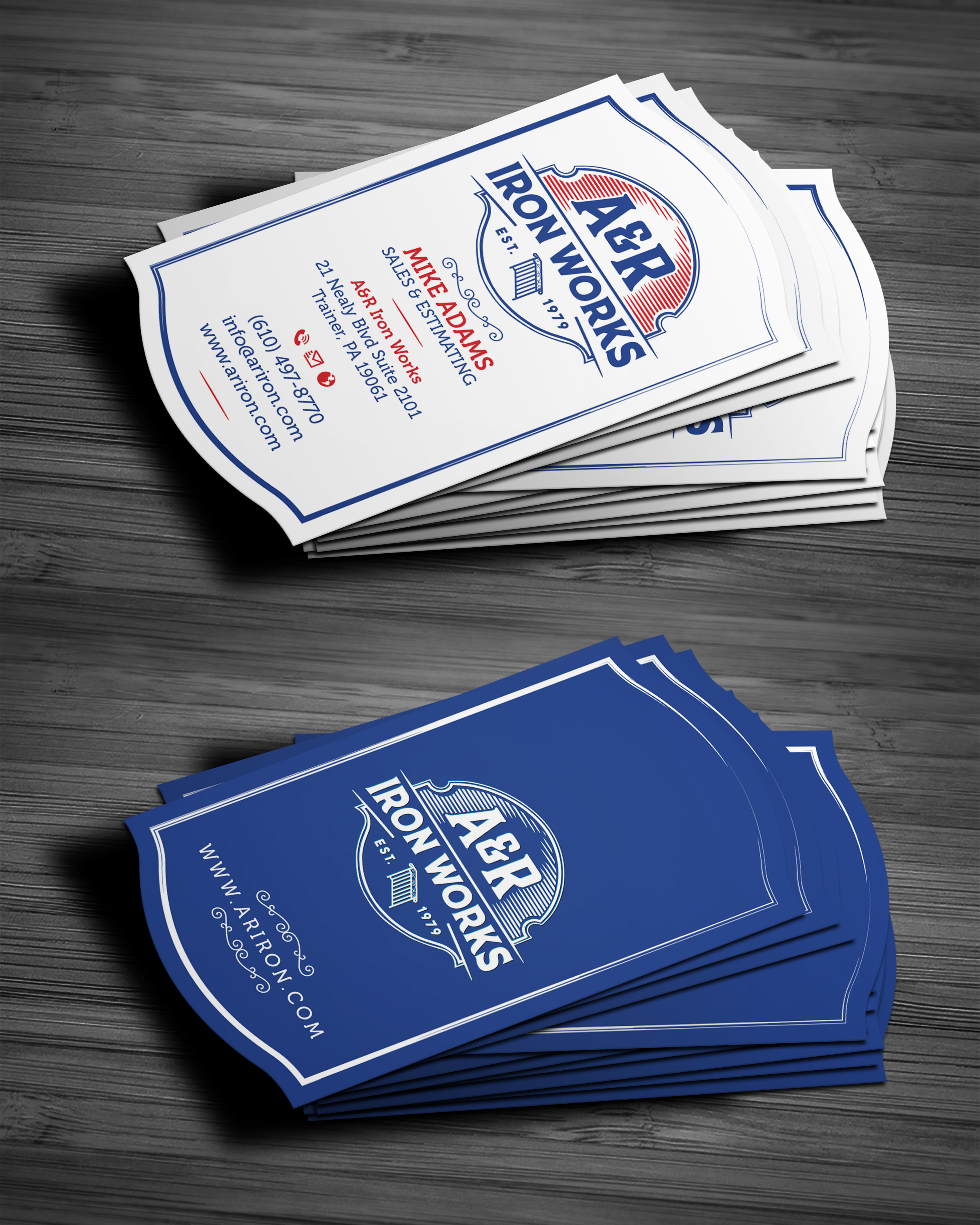 Diseño de Tarjeta de Presentación por Bharat Graphic para A&R Iron Works | Diseño #36926314