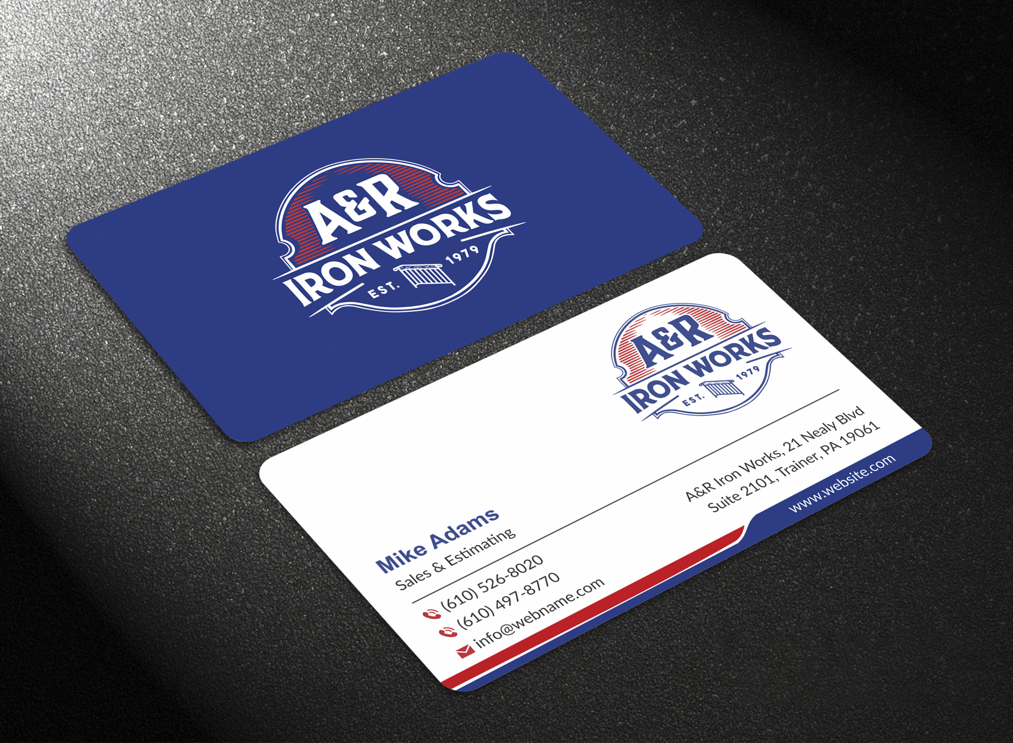 Diseño de Tarjeta de Presentación por jk_studio para A&R Iron Works | Diseño #36867160