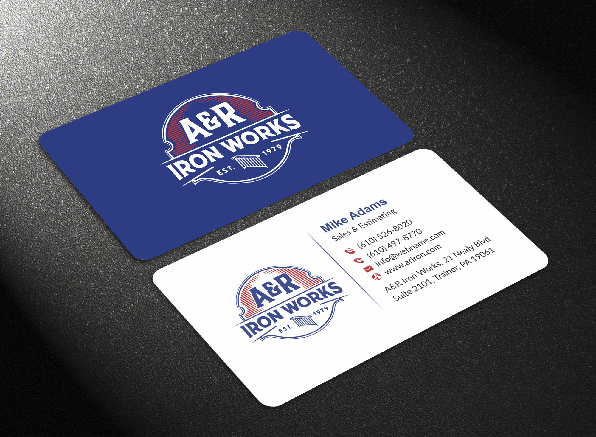 Diseño de Tarjeta de Presentación por jk_studio para A&R Iron Works | Diseño #36867210