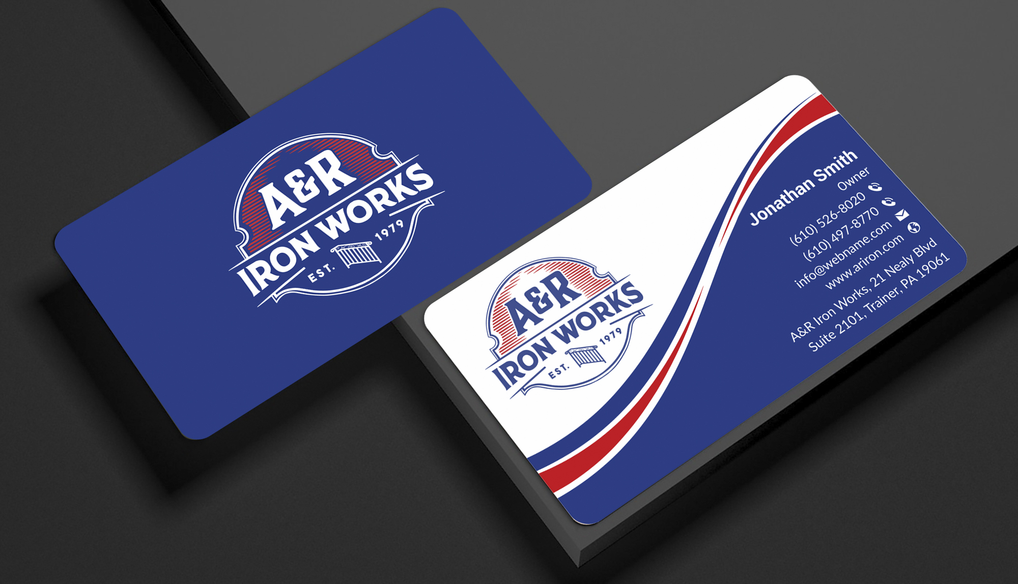 Diseño de Tarjeta de Presentación por jk_studio para A&R Iron Works | Diseño #36867543