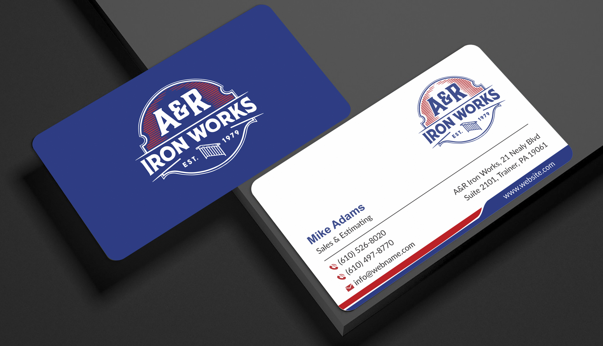 Diseño de Tarjeta de Presentación por jk_studio para A&R Iron Works | Diseño #36867563