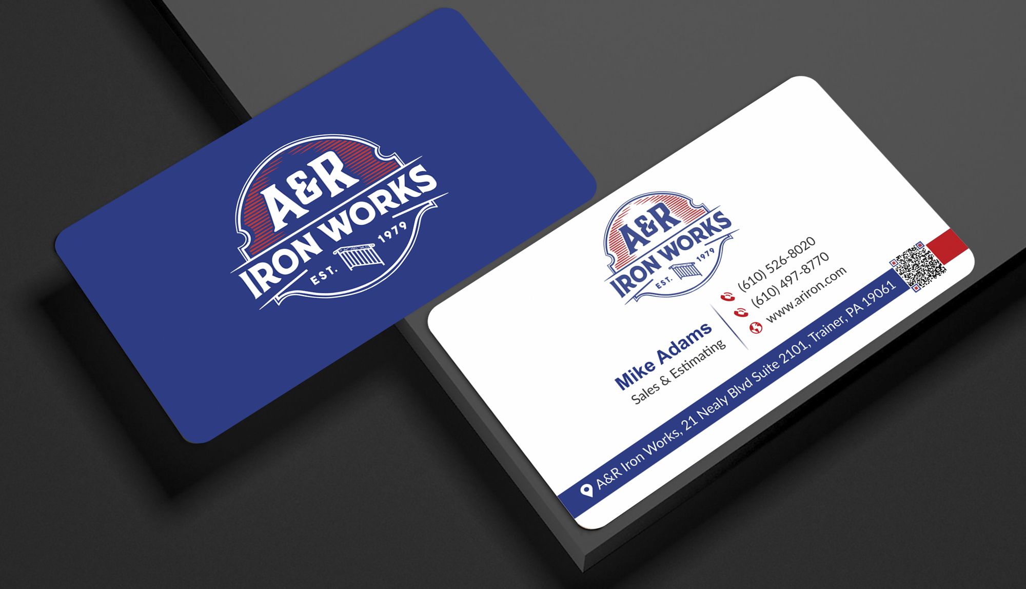 Diseño de Tarjeta de Presentación por jk_studio para A&R Iron Works | Diseño #36868107