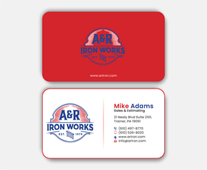 Diseño de Tarjeta de Presentación por DesignerShahadat para A&R Iron Works | Diseño: #36866697