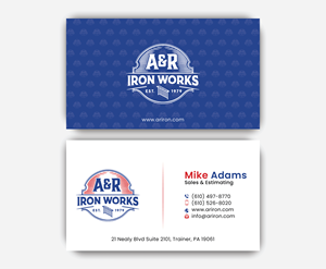 Diseño de Tarjeta de Presentación por DesignerShahadat para A&R Iron Works | Diseño: #36869348
