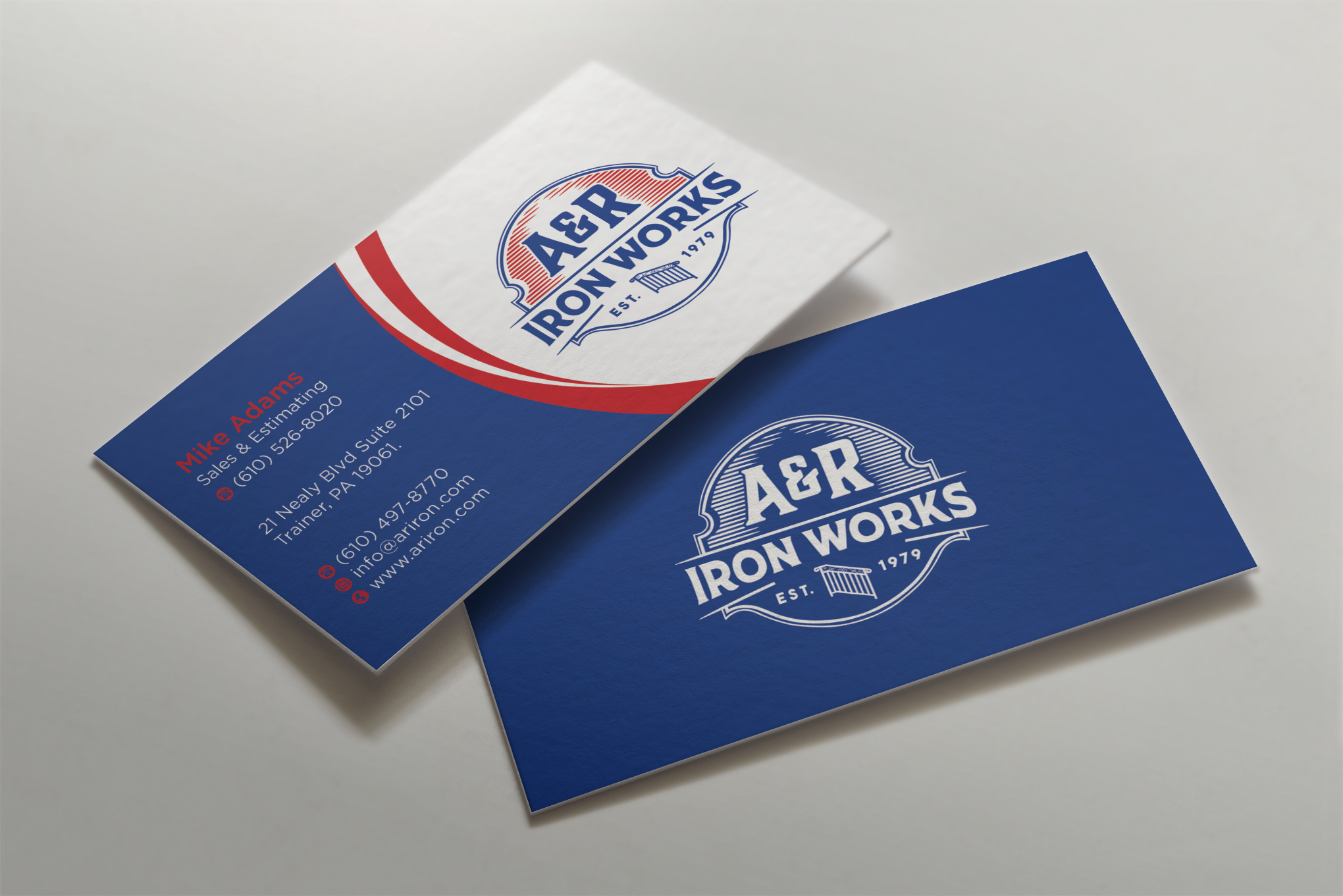 Diseño de Tarjeta de Presentación por WebixBD para A&R Iron Works | Diseño #36877984