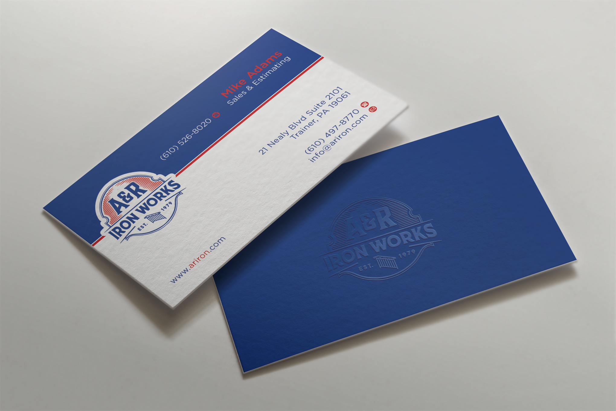 Diseño de Tarjeta de Presentación por WebixBD para A&R Iron Works | Diseño #36878091